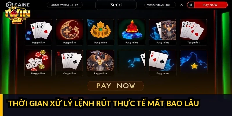 Thời gian xử lý lệnh rút thực tế mất bao lâu?